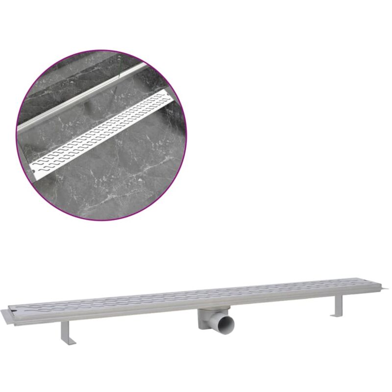 

vidaXL Desagüe Lineal de Ducha Ondas Acero Inoxidable 1030x140 mm