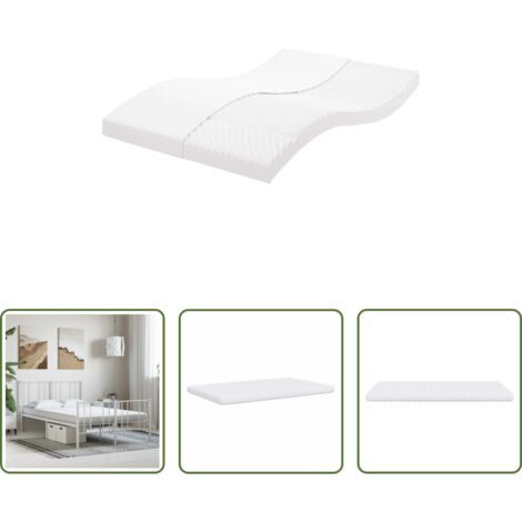 vidaXL Descanso cómodo -  Colchón de espuma de 7 zonas dureza 20 ILD blanco 140x220 cm