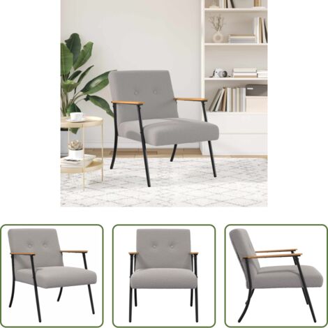 vidaXL Design elegante -  poltrona Grigio chiaro 59 x 75 x 78 cm