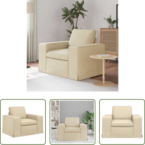 vidaXL Design ergonomico -  Divano Crema 103 x 80 x 82 cm Tessuto