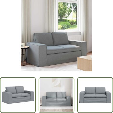 vidaXL Design ergonomico -  Divano Grigio chiaro 162 x 80 x 82 cm Tessuto
