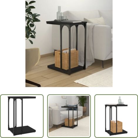 vidaXL Design industriale -  Tavolino Nero 40x30x60 cm in Legno Multistrato