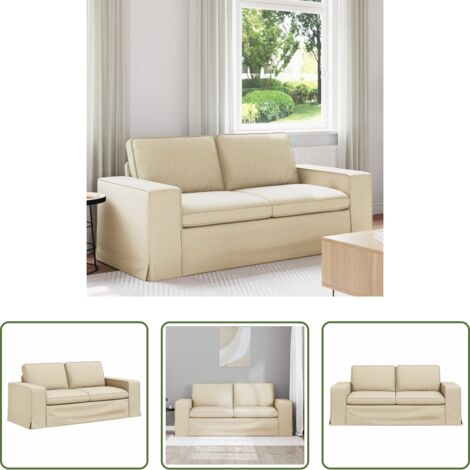 vidaXL Design minimalista -  Divano Crema 182 x 80 x 82 cm Tessuto