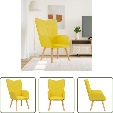 vidaXL Design moderne -  Chaise de relaxation Jaune moutarde Tissu