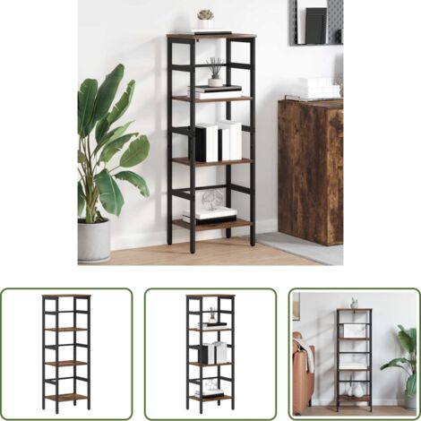 vidaXL Design moderno -  Libreria Rovere fumé 40 x 29,5 x 115 cm Legno multistrato