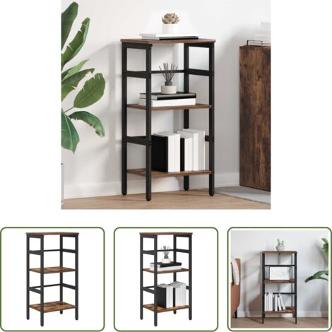 vidaXL Design moderno -  Libreria Rovere fumé 40 x 29,5 x 81 cm Legno multistrato