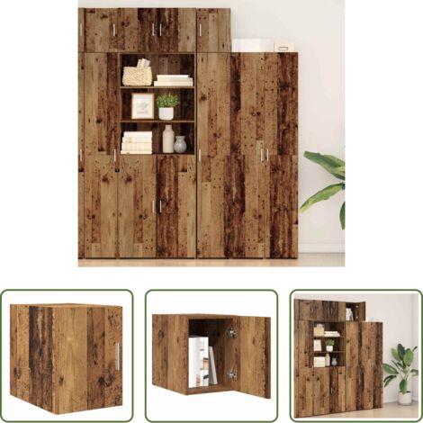 vidaXL Design moderno -  Mobiletto a muro Legno vecchio 30 x 42.5 x 39.5 cm