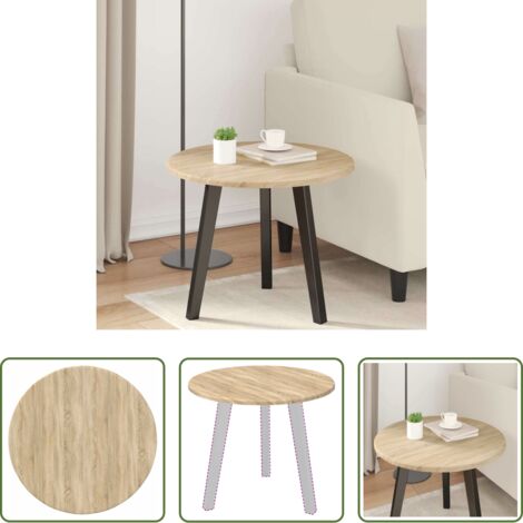 vidaXL Design moderno -  Piano del tavolo rovere sonoma 50 x 50 x 1,5 cm