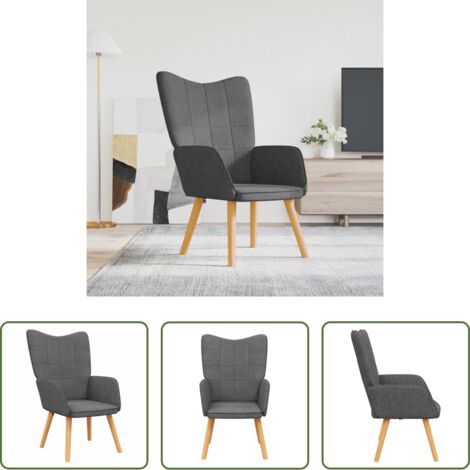 vidaXL Design moderno -  Poltrona Relax Grigio Scuro in Tessuto