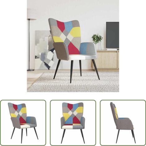vidaXL Design moderno -  Poltrona Relax in Tessuto Patchwork