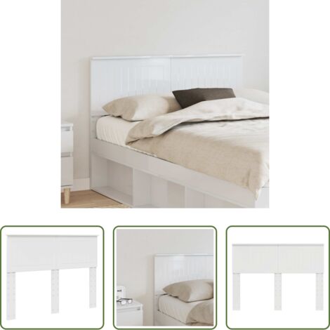 vidaXL Design moderno -  Testiera Bianco Lucido 120 cm Legno multistrato
