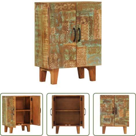 vidaXL Design retrò -  Credenza Intagliata a Mano 55x30x75 cm Legno Massello Recupero