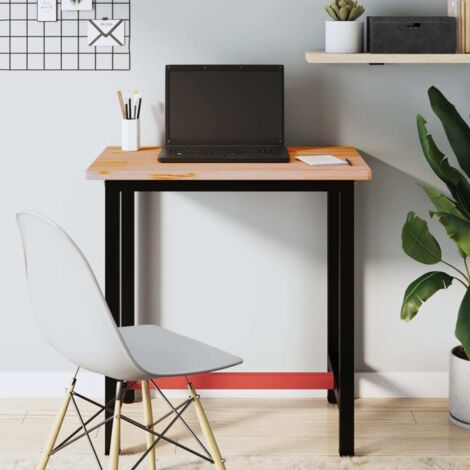 vidaXL Dessus de bureau 80x55x2,5 cm bois massif de hêtre