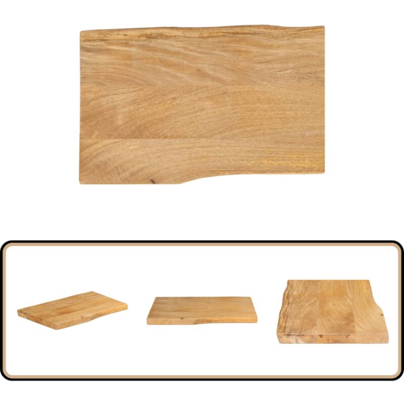 Dessus de table 50x40x2,5 cm bord vivant bois massif manguier - Vidaxl