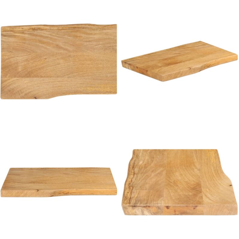 Dessus de table 50x40x2,5 cm bord vivant bois massif manguier - Vidaxl