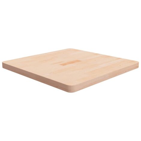 Vidaxl – Dessus de table carré 70x70x4 cm – Bois chêne massif non traité – Surface facile à nettoyer – Pour tables basses et d'appoint