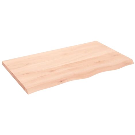 Vidaxl – Dessus de table en bois de chêne massif non traité 100x60x4 cm – Capacité de charge 48 kg – Pour rénovation de table