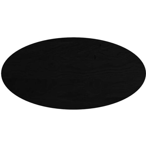 Vidaxl – Dessus de table ovale 120x60x2 cm en bois de chêne massif – Finition marron foncé – Pour piètements variés – Entretien facile