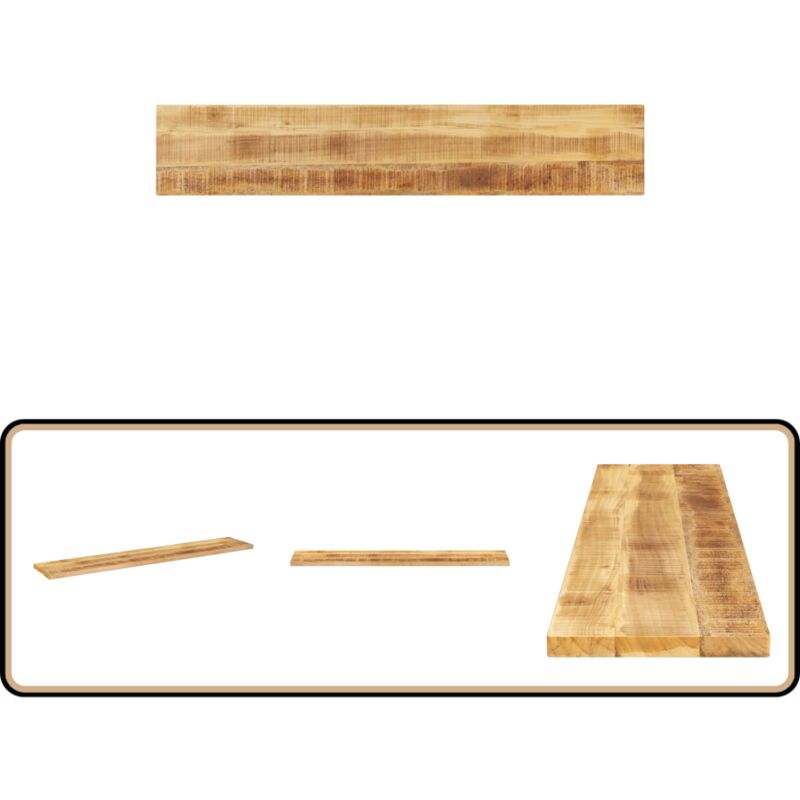 Dessus de table rectangulaire bois massif de manguier brut - Vidaxl
