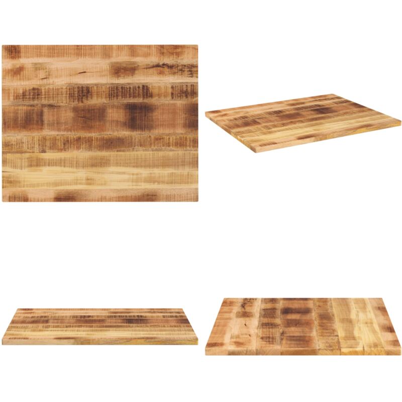 Dessus de table rectangulaire bois massif de manguier brut - Vidaxl