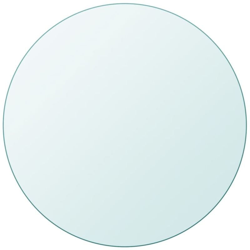Dessus de table ronde en verre trempé 800 mm