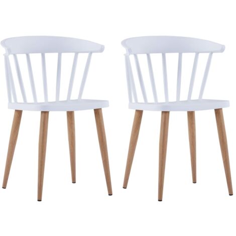 main image of "vidaXL Dining Chairs 6 pcs Grey Plastic - Grey"