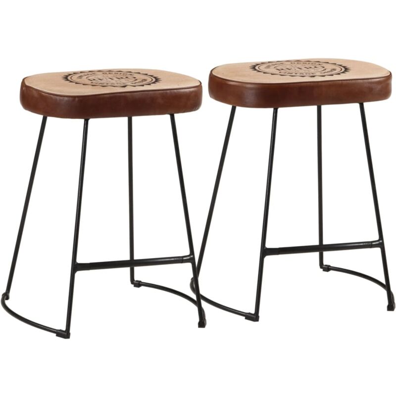 Bar Stools 2 Pcs Dark Brown 40x29.5x53 Cm Vidaxl