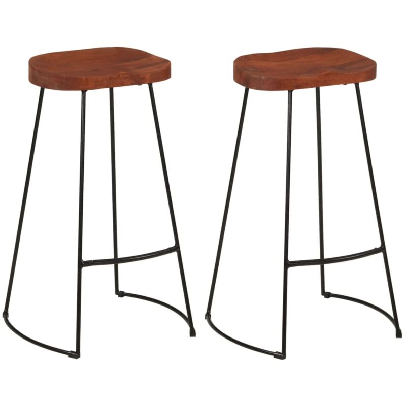 Gavin Bar Stools 2 Pcs 50x40x78 Cm Solid Wood Mango Vidaxl