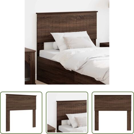 vidaXL Diseño minimalista -  Cabecero Roble Marrón 90 cm Madera contrachapada