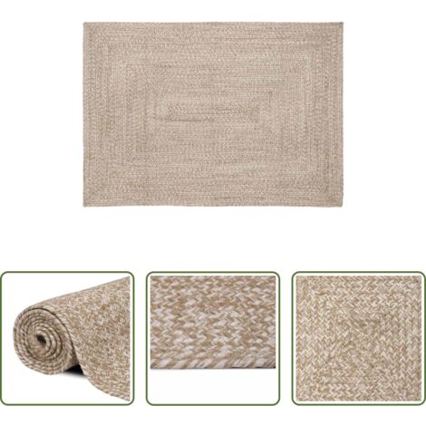 vidaXL Diseño moderno -  Alfombras de área Rectangular Natural y 120 x 170 cm yute