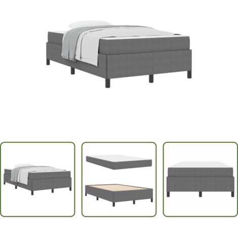 vidaXL Diseño moderno -  Estructura de cama con colchón Gris Claro 120 x 190 cm tela