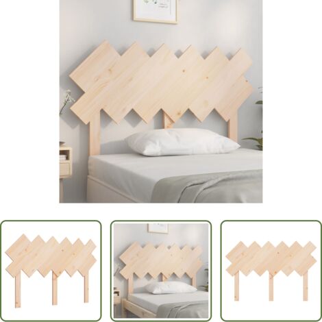 vidaXL Diseño rústico -  Cabecero de cama madera maciza de pino 122,5x3x80,5 cm