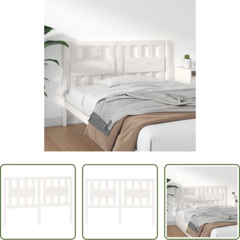 vidaXL Diseño rústico -  Cabecero de cama madera maciza de pino blanco 125,5x4x100 cm