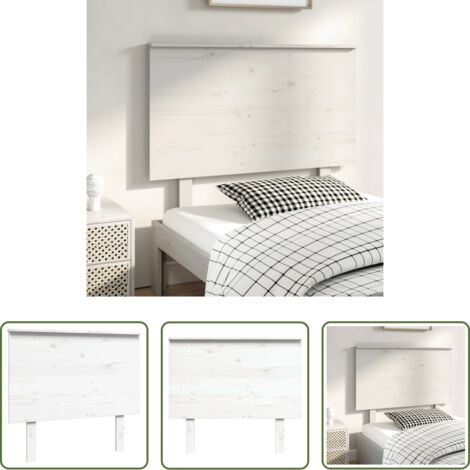 vidaXL Diseño rústico -  Cabecero de cama madera maciza de pino blanco 94x6x82,5 cm