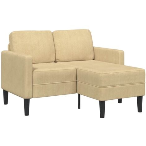 vidaXL Divano 2 Posti con Chaise a L Verde Grigio 125 cm Lino