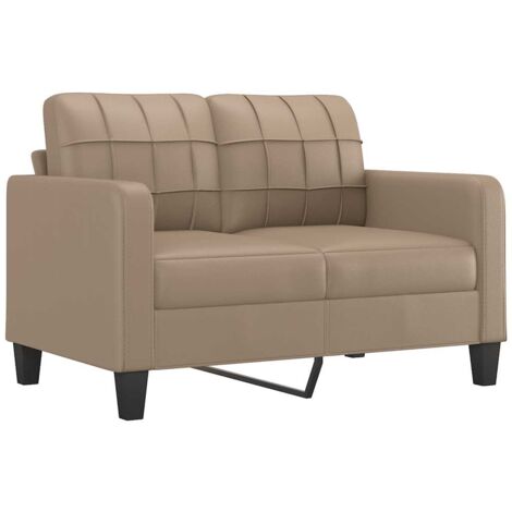 vidaXL Divano a 2 Posti Cappuccino 140 cm in Similpelle