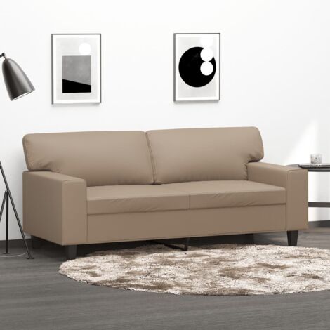 vidaXL Divano a 2 Posti Cappuccino 140 cm in Similpelle