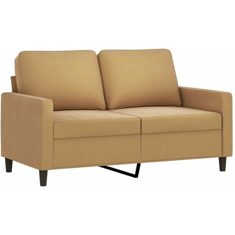 vidaXL Divano a 2 Posti marrone 120 cm in Velluto