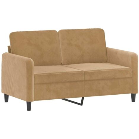 vidaXL Divano a 2 Posti marrone 120 cm in Velluto