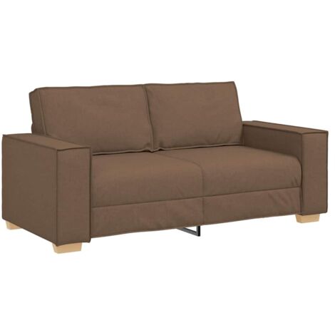 vidaXL Divano a 2 posti Marrone 140 cm Tessuto