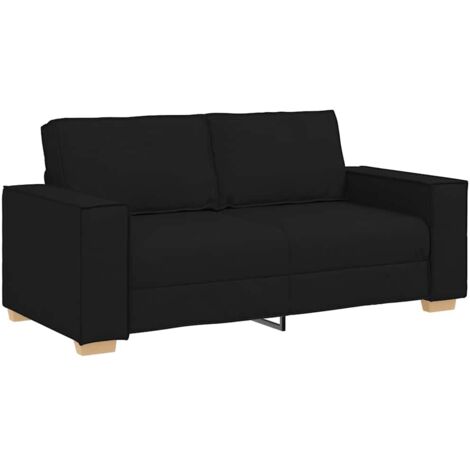 vidaXL Divano a 2 posti Nero 140 cm Tessuto