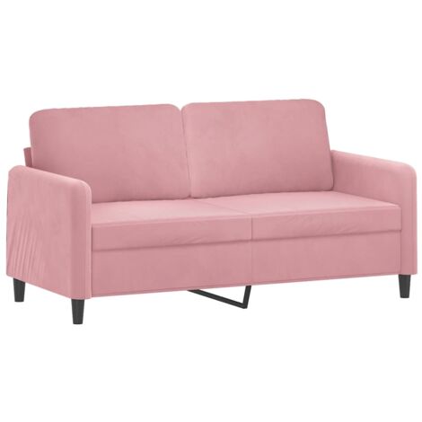 vidaXL Divano a 2 Posti Rosa 140 cm in Velluto