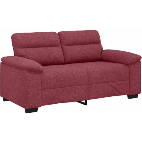 vidaXL Divano a 2 Posti Rosso Vino 120 cm in Tessuto