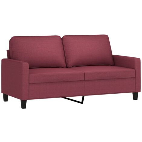 vidaXL Divano a 2 Posti Rosso Vino 140 cm in Tessuto