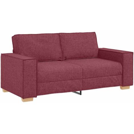 vidaXL Divano a 2 posti rosso vino 140 cm in tessuto