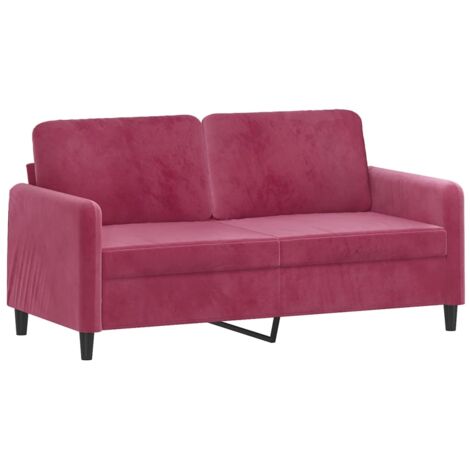 vidaXL Divano a 2 Posti Rosso Vino 140 cm in Velluto