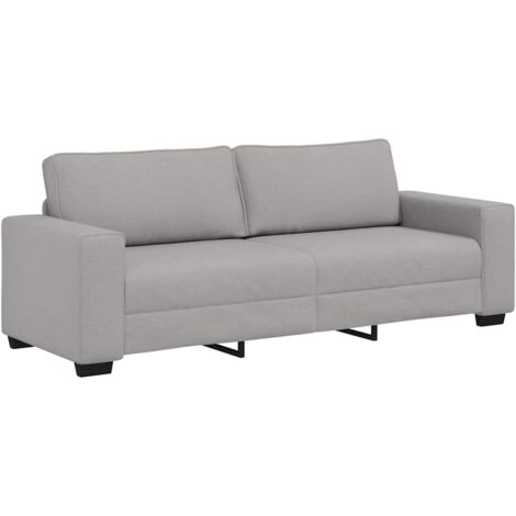 vidaXL Divano a 3 Posti Grigio Nuvola 180 cm in Tessuto