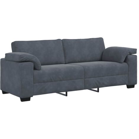vidaXL Divano a 3 Posti Grigio Scuro 178 cm in Velluto