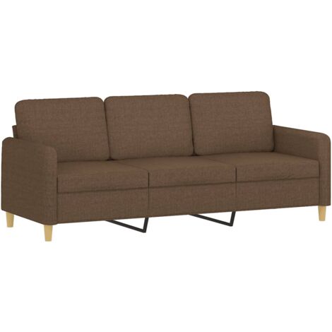 vidaXL Divano a 3 Posti Marrone 180 cm in Tessuto