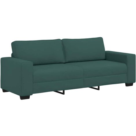 vidaXL Divano a 3 Posti Verde Scuro 180 cm in Tessuto